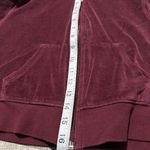 Ambiance Y2K 2000s Cropped Velvet Burgundy Hoodie maroon small zip up Photo 5