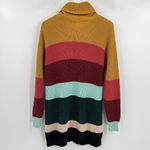 Farm Rio de Janeiro Rainbow Turtleneck Striped Knit Sweater Dress Size XS Photo 6