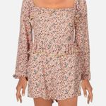 NEW Sadie & Sage Women’s Pink Floral Ruffle Romper, NEW with Tags, Size Medium Photo 0