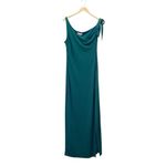 Hello Molly NWT  Fashion Standard One-Shoulder Maxi Dress Emerald Green Size 10 Photo 2