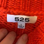 525 America  Orange Acrylic Fringe Sweater Size L Photo 3