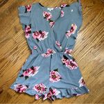 Umgee  | Floral Ruffle Short Sleeve Romper Size S Photo 7