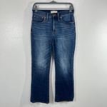 Madewell  Cali Demi Boot Jeans‎ Size 27 Blue Mid Rise Raw Hem Stretch Denim Photo 1