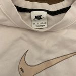 Nike  Crewneck Sweatshirt Women’s XS Cream Swoosh Graphic Pullover Photo 1