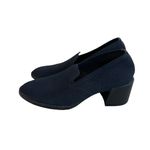 Eileen Fisher  Dern Stretch Knit Pumps Heels Loafers Navy Blue Perforated Size 7 Photo 7