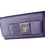 Prada Saffiano Leather Fiocco (bow flap) in RARE Violeta Purple 1M1132 Photo 2