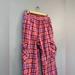 Old Navy Women’s Pink  Plaid Flannel Cargo Bottoms Size S VGUC Photo 3