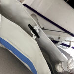 St. Augustine Florida Blue White Striped Beach Bag tote Large Canvas zipper Photo 6