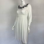 Mod Ref  Midi Dress Small White Embroidered Boho Resort Beach‎ Bridal Casual Photo 6