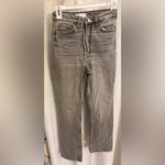 ZARA  TRF Stove Pipe Black Grey Wash High Waisted Straight Leg Jeans Size 2 Photo 2
