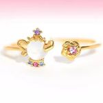 Disney New  Multi-Color Beauty the Beast Mrs. Potts Ring Gold colored one size Photo 1