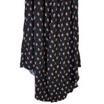 American Rag  Black Floral Smocked Strapless High Low Maxi Dress M Photo 2