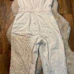 BDG Short Sleeve Jumpsuit Size Small CreamShort Sleeve Denim One Piece Zipper Photo 7