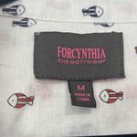 For Cynthia  Beachwear White Linen Fish Dress Coverup Large coastal Photo 1