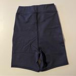 For Love & Lemons Chloe Ribbed Bike Shorts Midnight Blue Photo 4