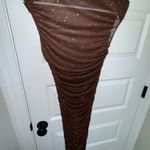 Bronx and Banco Gold and sparkly brown cover dress Photo 1