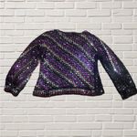 St. John Sequin Party Top Vintage 80s Sparkly Fun Shiny Statement Glittery Festive Photo 3