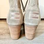Toms Majorca Peep Toe Suede Perforated Boots Size 9 Photo 5