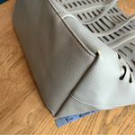 Anthropologie Rafaella Tote Bag Large Faux Leather Light Blue Photo 11