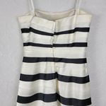 BCBG Maxazria Dress 2 Black Ivory Striped Classic A-Line Minimalist Photo 6