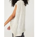 Free People  Cream Show Off Tee Tie-Front Crochet Reversible Slouchy Dolman Tee Photo 4