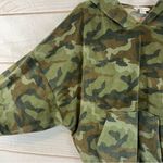 American Eagle  Green Camo Plush Velveteen Pullover Dolman Sleeve Hoodie Small Photo 2