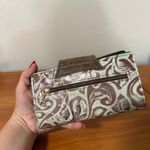 Vintage Texas‎ Leather Manufacturing Tooled Wallet Aqua Blue Brown Western Photo 2