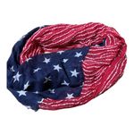 Infinity Scarf Gauzy American Flag Red White And Blue Stars And Stripes Photo 1