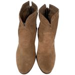 Vince Camuto Womens Fretzia Suede Perforated Ankle Boots Tan Block Heel Size 8M Photo 9