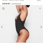 SKIMS Size XL Onyx Black Scoop Neck One Piece Swim Suit Bathingsuit Women's Photo 10