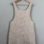 Storia Leopard Print Jacquard Overall Mini Dress Women's Large Beige Boho NWOT Photo 2