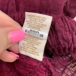 Free People  Crinkle Burgundy Jersey Top Photo 2