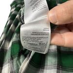 H&M Women’s Plaid Button Down Beetle Beaded Embellished Top Green/White 4 Photo 6