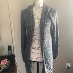 No Boundaries  Black Cardigan Hoodie with Fringe Medium Photo 5