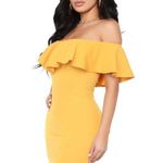 Nikaa Sexy Women's Dress Off Shoulders Size 10 Yellow Photo 3