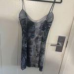Miaou Anya Newsprint Mini Dress Gray Size L Photo 3