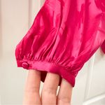 NEW Ronny Kobo Eugenia Eugina Silk Puff Sleeve Blouse Top fuchsia pink sz XS Photo 10