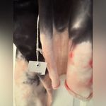 RE/DONE REDONE Colorblock Pattern Women’s Red Black & White Sweatshirt Hoodie Size Small Photo 7