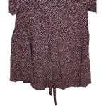 Paige Carmine Women Top Cold Off Shoulder Tie Front Ditsy Floral Dress Red Small Photo 5