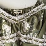 Inspired Hearts Dress Milkmaid Y2k Medium Floral‎ Maxi Cottagecore Puff Sleeve Green Photo 3