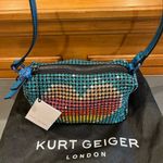 Kurt Geiger NWT  London Party Pochette Purse - Blue Rainbow Photo 5