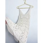 ZARA  Cream Open Knit Crochet Mini Dress Size Medium Bohemian Beach Photo 10
