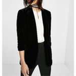 EXPRESS Black Shawl Collar Velvet Boyfriend Blazer Jacket size Small $108 Photo 4
