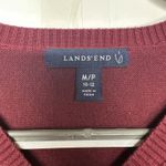 Lands' End Lands’ End Women’s Petite Medium Burgundy V-Neck Sweater Long Sleeve Photo 3