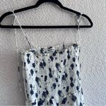 Reformation  Women’s Sable Blueberries Floral White Midi‎ Dress Size Medium Photo 4