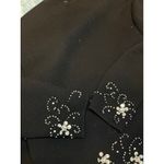 Sears Hong Kong Beaded Flower Embellished Black Wool Jacket Size Medium Photo 8