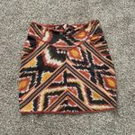 Anthropologie Staring at Stars  orange, black & cream cotton mini skirt size 10 Photo 1