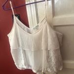 American Eagle Brand Lace Ruffle Embroidered Cami Tank Top Photo 6
