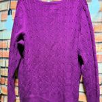 kim rogers  fushia pink cable knit 3x plus size long sleeve sweater  Photo 2