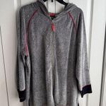 Erika  gray full zip fleece velvet accent jacket size 1X Photo 0